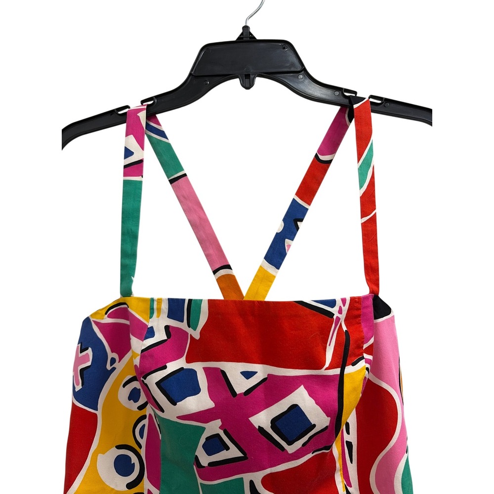 Tank Top Abstract Pop Art Vintage Carlisle Womens Multi Color Adjustable Straps - Picture 2 of 5